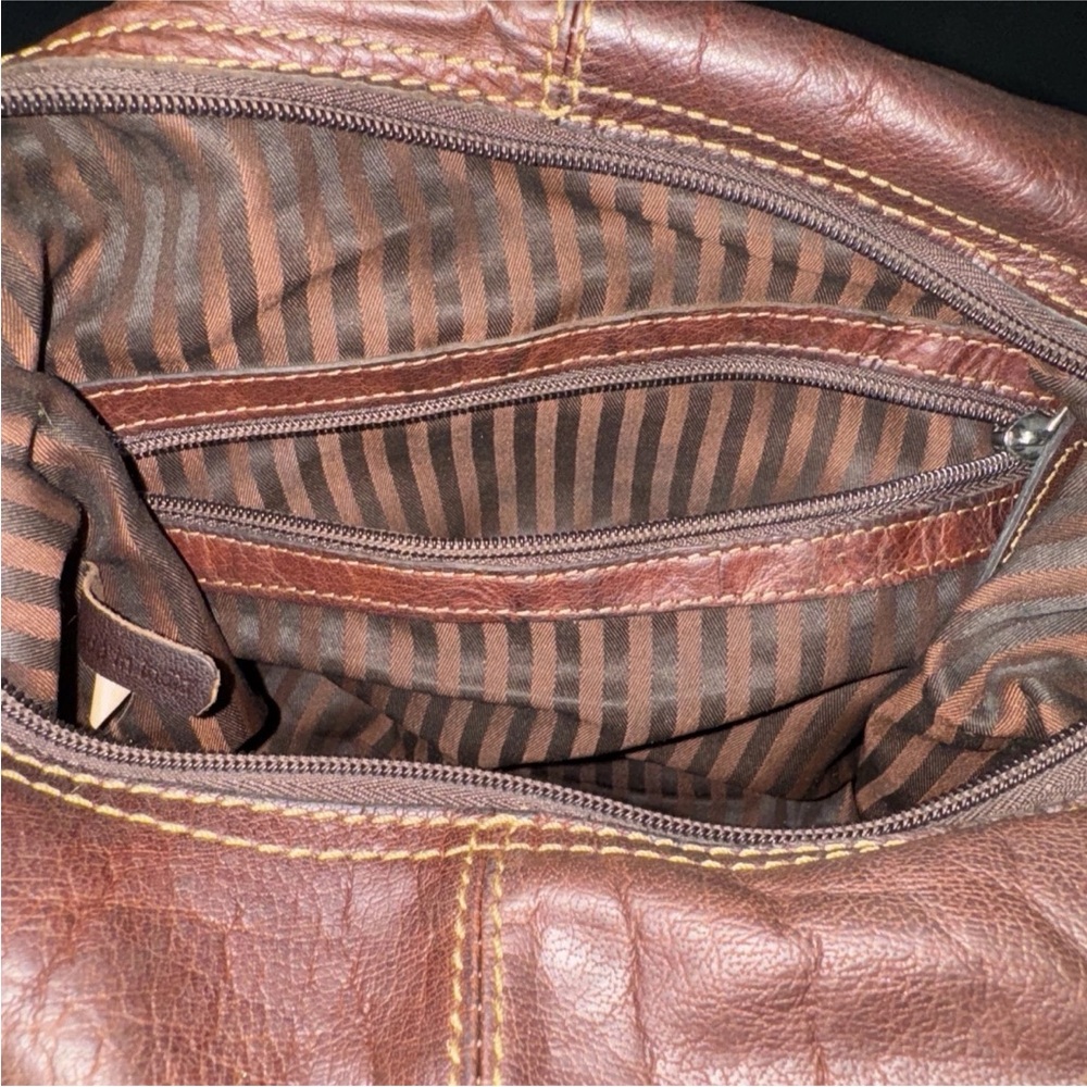Jack Georges Brown Leather Crossbody Bag - Picture 6 of 9